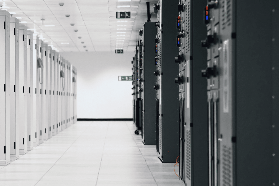 Backup Power - ABB UPS Cabinets in a room