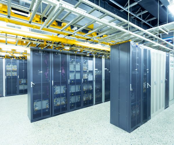 telecommunication technical and data center room interior